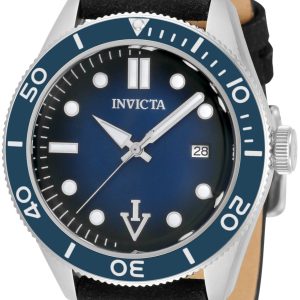 Invicta Herrklocka 33515 Vintage Blå/Läder Ø44 mm