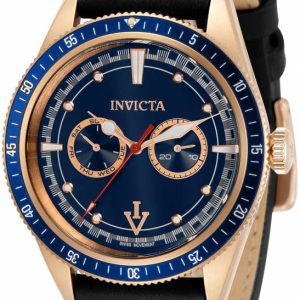 Invicta Herrklocka 33532 Vintage Blå/Läder Ø44 mm