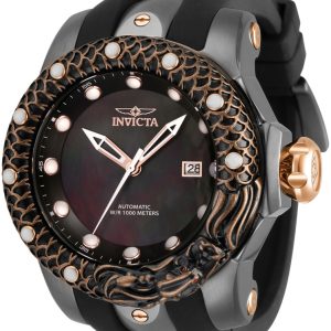 Invicta Herrklocka 33602 Svart/Gummi Ø53.7 mm