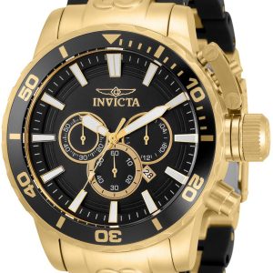 Invicta Herrklocka 33695 Corduba Svart/Gulguldtonat stål Ø52 mm