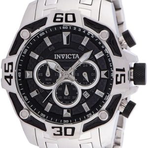 Invicta Herrklocka 33844 Svart/Stål Ø52 mm