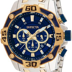 Invicta Herrklocka 33845 Blå/Gulguldtonat stål Ø52 mm