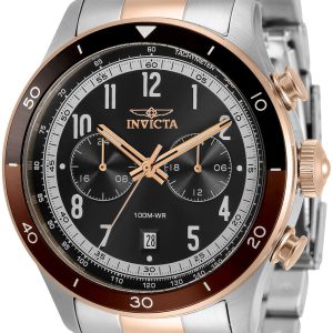 Invicta Herrklocka 33965 Speedway Svart/Roséguldstonat stål Ø46 mm