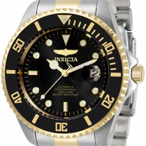 Invicta Herrklocka 34041 Pro Diver Svart/Gulguldtonat stål Ø47 mm