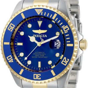 Invicta Herrklocka 34042 Pro Diver Blå/Gulguldtonat stål Ø47 mm