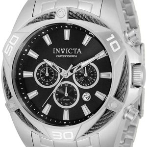 Invicta Herrklocka 34118 Bolt Svart/Stål Ø50 mm