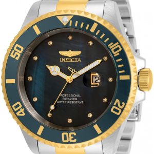 Invicta Herrklocka 34151 Pro Diver Grön/Gulguldtonat stål Ø54 mm