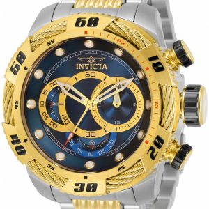 Invicta Herrklocka 34160 Speedway Blå/Gulguldtonat stål Ø50 mm