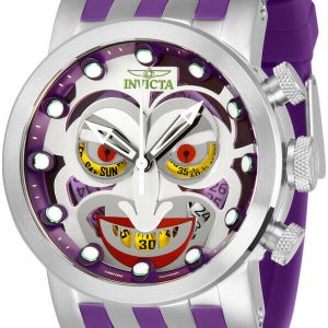 Invicta Herrklocka 34610 Dc Comics Vit/Gummi Ø46 mm