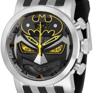 Invicta Herrklocka 34611 Dc Comics Svart/Gummi Ø46 mm