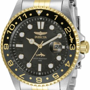 Invicta Herrklocka 35131 Pro Diver Svart/Gulguldtonat stål Ø43 mm