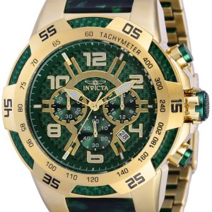 Invicta Herrklocka 35208 Speedway Grön/Kolfiber Ø51 mm