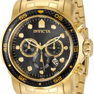 Invicta Herrklocka 35398 Pro Diver Svart/Gulguldtonat stål Ø48 mm