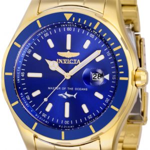 Invicta Herrklocka 35594 Pro Diver Blå/Gulguldtonat stål Ø46 mm