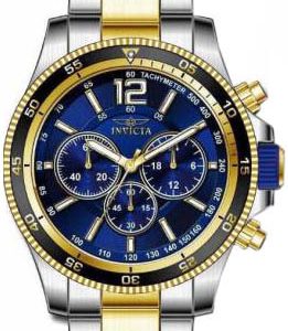 Invicta Herrklocka 35664 Specialty Blå/Gulguldtonat stål Ø45 mm