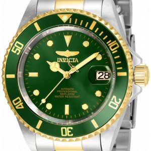 Invicta Herrklocka 35700 Pro Diver Grön/Gulguldtonat stål Ø40 mm