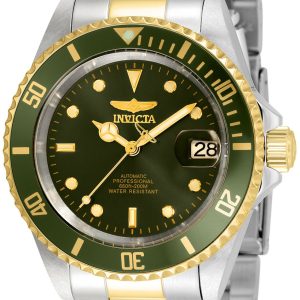 Invicta Herrklocka 35702 Pro Diver Grön/Gulguldtonat stål Ø40 mm