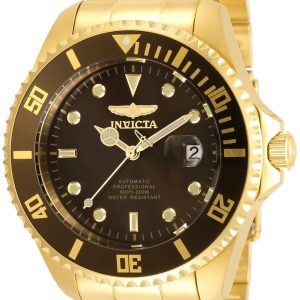 Invicta Herrklocka 35725 Pro Diver Brun/Gulguldtonat stål Ø47 mm