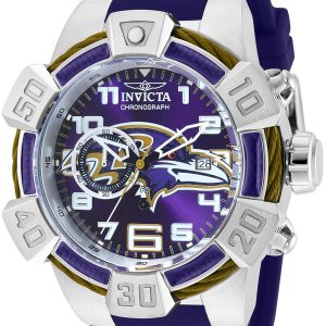 Invicta Herrklocka 35786 Nfl Lila/Kolfiber Ø52 mm