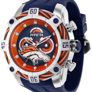 Invicta Herrklocka 35822 Nfl Blå/Gummi Ø52 mm