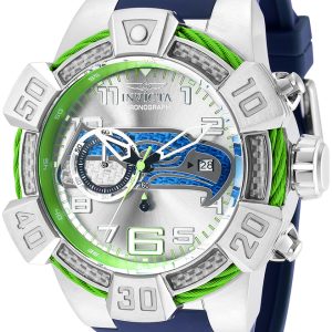 Invicta Herrklocka 35869 Nfl Silverfärgad/Kolfiber Ø52 mm