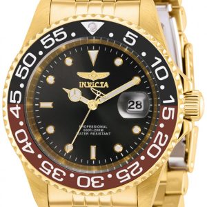 Invicta Herrklocka 36042 Pro Diver Svart/Gulguldtonat stål Ø40 mm