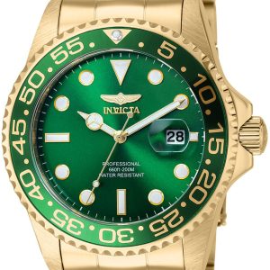 Invicta Herrklocka 36551 Pro Diver Grön/Gulguldtonat stål Ø42 mm