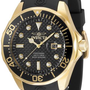 Invicta Herrklocka 36553 Pro Diver Svart/Gulguldtonat stål Ø47 mm