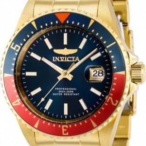 Invicta Herrklocka 36792 Pro Diver Blå/Gulguldtonat stål Ø44 mm