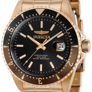 Invicta Herrklocka 36796 Pro Diver Svart/Roséguldstonat stål Ø44 mm