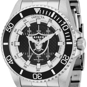 Invicta Herrklocka 36937 Nfl Svart/Stål Ø47 mm