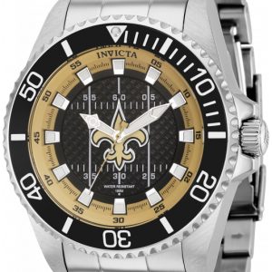 Invicta Herrklocka 36941 Nfl Svart/Stål Ø47 mm