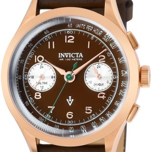 Invicta Herrklocka 37058 Vintage Brun/Läder Ø36 mm