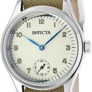 Invicta Herrklocka 37071 Vintage Beige/Textil Ø33 mm