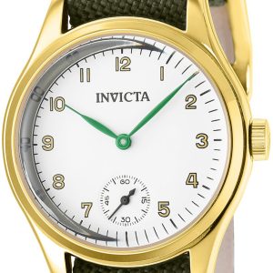 Invicta Herrklocka 37072 Vintage Vit/Textil Ø33 mm