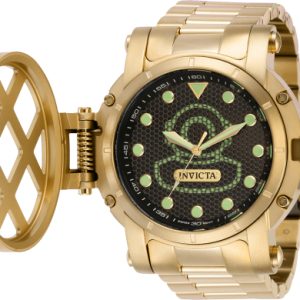 Invicta Herrklocka 37355 Pro Diver Svart/Gulguldtonat stål Ø57 mm