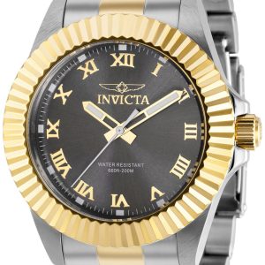 Invicta Herrklocka 37407 Pro Diver Grå/Gulguldtonat stål Ø44 mm