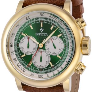 Invicta Herrklocka 37783 Vintage Grön/Läder Ø48 mm