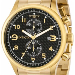 Invicta Herrklocka 38026 Specialty Svart/Gulguldtonat stål Ø48 mm