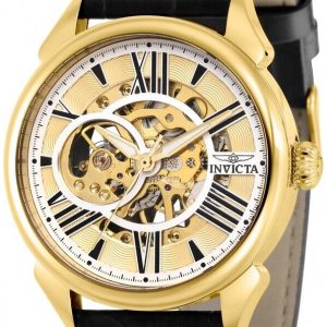 Invicta Herrklocka 38162 Vintage Gulguldstonad/Läder Ø42 mm