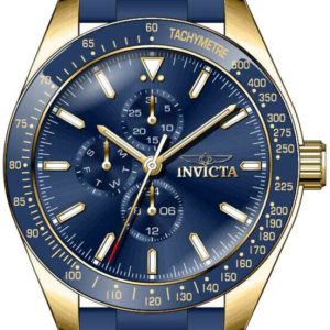 Invicta Herrklocka 38403 Aviator Blå/Gummi Ø45 mm