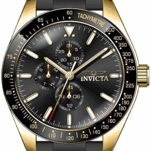 Invicta Herrklocka 38404 Aviator Svart/Gummi Ø45 mm