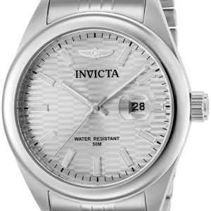 Invicta Herrklocka 38411 Aviator Silverfärgad/Stål Ø43 mm