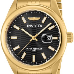 Invicta Herrklocka 38413 Aviator Svart/Gulguldtonat stål Ø43 mm