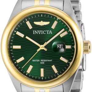 Invicta Herrklocka 38418 Aviator Grön/Gulguldtonat stål Ø43 mm