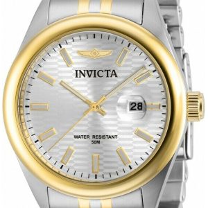 Invicta Herrklocka 38419 Aviator Silverfärgad/Gulguldtonat stål