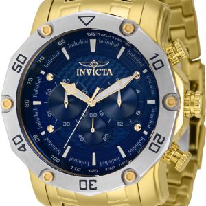 Invicta Herrklocka 38444 Pro Diver Blå/Gulguldtonat stål Ø50 mm