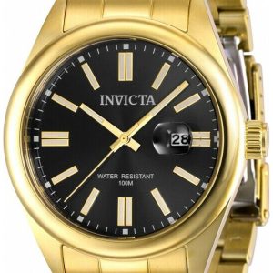 Invicta Herrklocka 38460 Pro Diver Svart/Gulguldtonat stål Ø43 mm