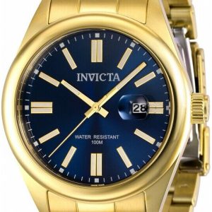 Invicta Herrklocka 38462 Pro Diver Blå/Gulguldtonat stål Ø43 mm