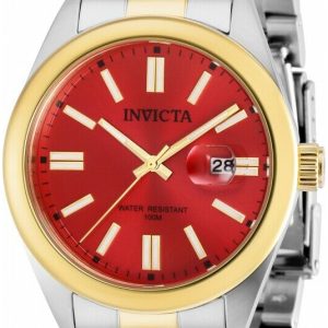 Invicta Herrklocka 38471 Pro Diver Röd/Gulguldtonat stål Ø43 mm